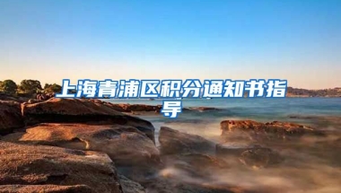 上海青浦区积分通知书指导