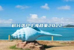 积分落户上海政策2022