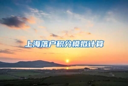 上海落户积分模拟计算