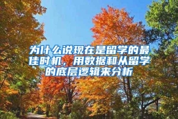 为什么说现在是留学的最佳时机，用数据和从留学的底层逻辑来分析