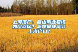 上海落户：自由职业者该如何参保？怎样最快拿到上海户口？