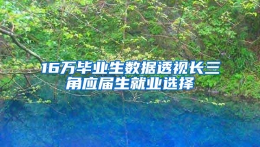 16万毕业生数据透视长三角应届生就业选择