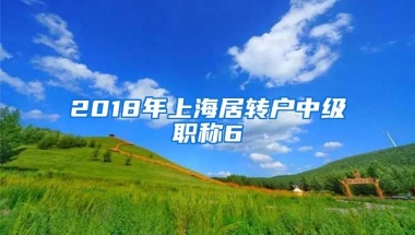 2018年上海居转户中级职称6