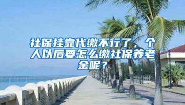 社保挂靠代缴不行了，个人以后要怎么缴社保养老金呢？