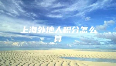 上海外地人积分怎么算