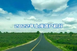 2022年上海落户积分