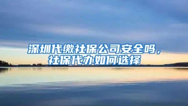 深圳代缴社保公司安全吗，社保代办如何选择