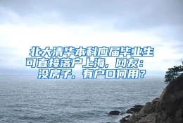 北大清华本科应届毕业生可直接落户上海, 网友： 没房子, 有户口何用？