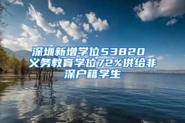 深圳新增学位53820 义务教育学位72%供给非深户籍学生