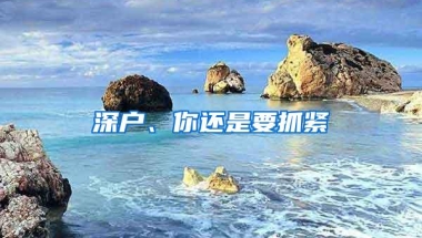 深户、你还是要抓紧