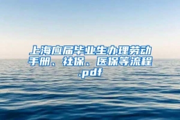 上海应届毕业生办理劳动手册、社保、医保等流程.pdf