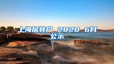 上海居转户 2020 6月公示