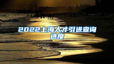 2022上海人才引进查询进度