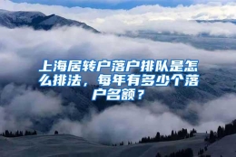 上海居转户落户排队是怎么排法，每年有多少个落户名额？