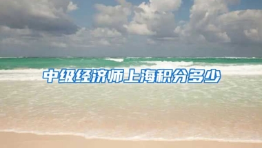 中级经济师上海积分多少