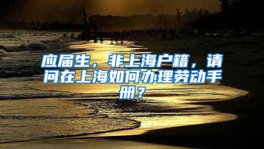 应届生，非上海户籍，请问在上海如何办理劳动手册？