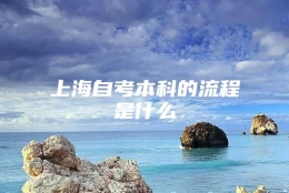 上海自考本科的流程是什么