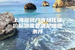 上海居转户市场化评价标准需要满足哪些条件