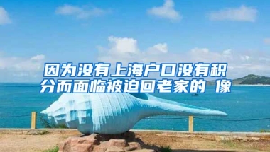 因为没有上海户口没有积分而面临被迫回老家的囧像