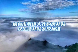 烟台市引进人才购房补贴及生活补贴发放标准