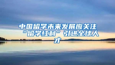 中国留学未来发展应关注“留学红利”引进全球人才