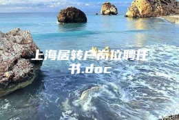 上海居转户岗位聘任书.doc