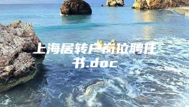 上海居转户岗位聘任书.doc