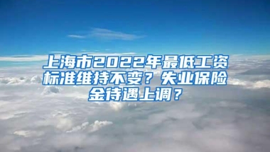 上海市2022年最低工资标准维持不变？失业保险金待遇上调？