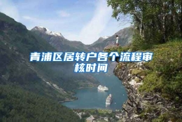 青浦区居转户各个流程审核时间