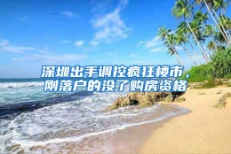 深圳出手调控疯狂楼市，刚落户的没了购房资格