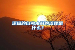 深圳的自考本科的流程是什么？