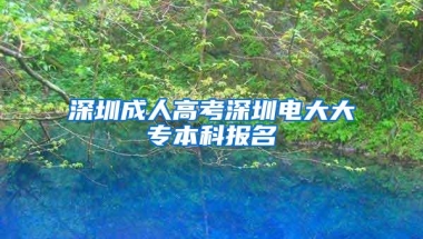 深圳成人高考深圳电大大专本科报名