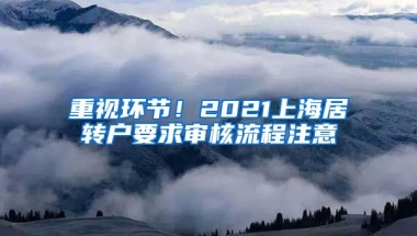 重视环节！2021上海居转户要求审核流程注意