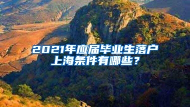 2021年应届毕业生落户上海条件有哪些？