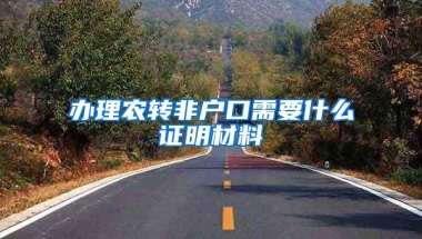 办理农转非户口需要什么证明材料