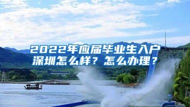 2022年应届毕业生入户深圳怎么样？怎么办理？