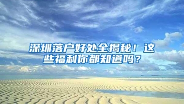 深圳落户好处全揭秘！这些福利你都知道吗？