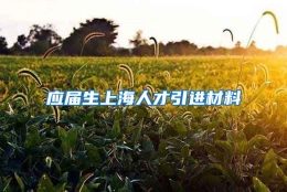 应届生上海人才引进材料