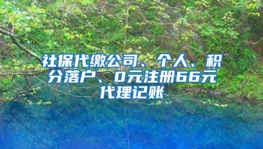 社保代缴公司、个人、积分落户、0元注册66元代理记账