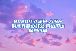 2020年入深户,入深户到底有多少好处,南山周边深户咨询