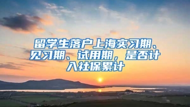 留学生落户上海实习期、见习期、试用期，是否计入社保累计