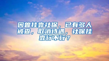 因曾挂靠社保，已有多人被查，取消待遇，社保挂靠行不行？