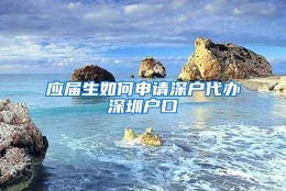 应届生如何申请深户代办深圳户口