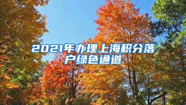 2021年办理上海积分落户绿色通道