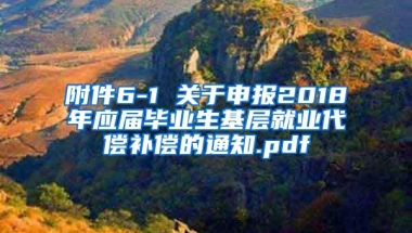 附件6-1 关于申报2018年应届毕业生基层就业代偿补偿的通知.pdf