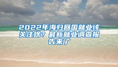 2022年海归回国就业该关注啥？最新就业调查报告来了