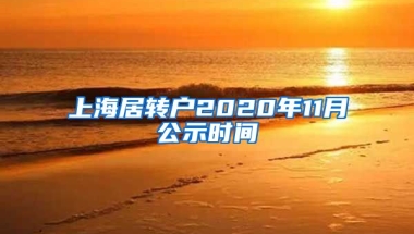 上海居转户2020年11月公示时间