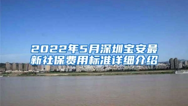 2022年5月深圳宝安最新社保费用标准详细介绍