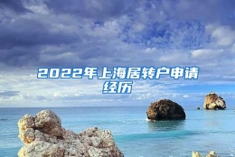 2022年上海居转户申请经历