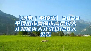 【河南｜平顶山】2022平顶山市舞钢市高层次人才和优秀人才引进128人公告